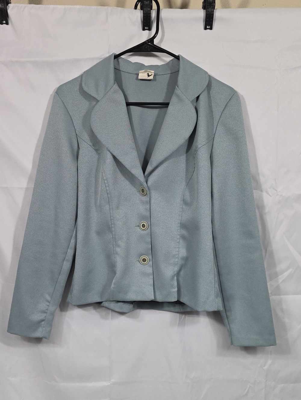 Splurge By ISB Women's Light Blue Tailored Button-Front Jacket Size Small Size 9